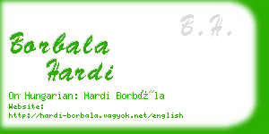 borbala hardi business card